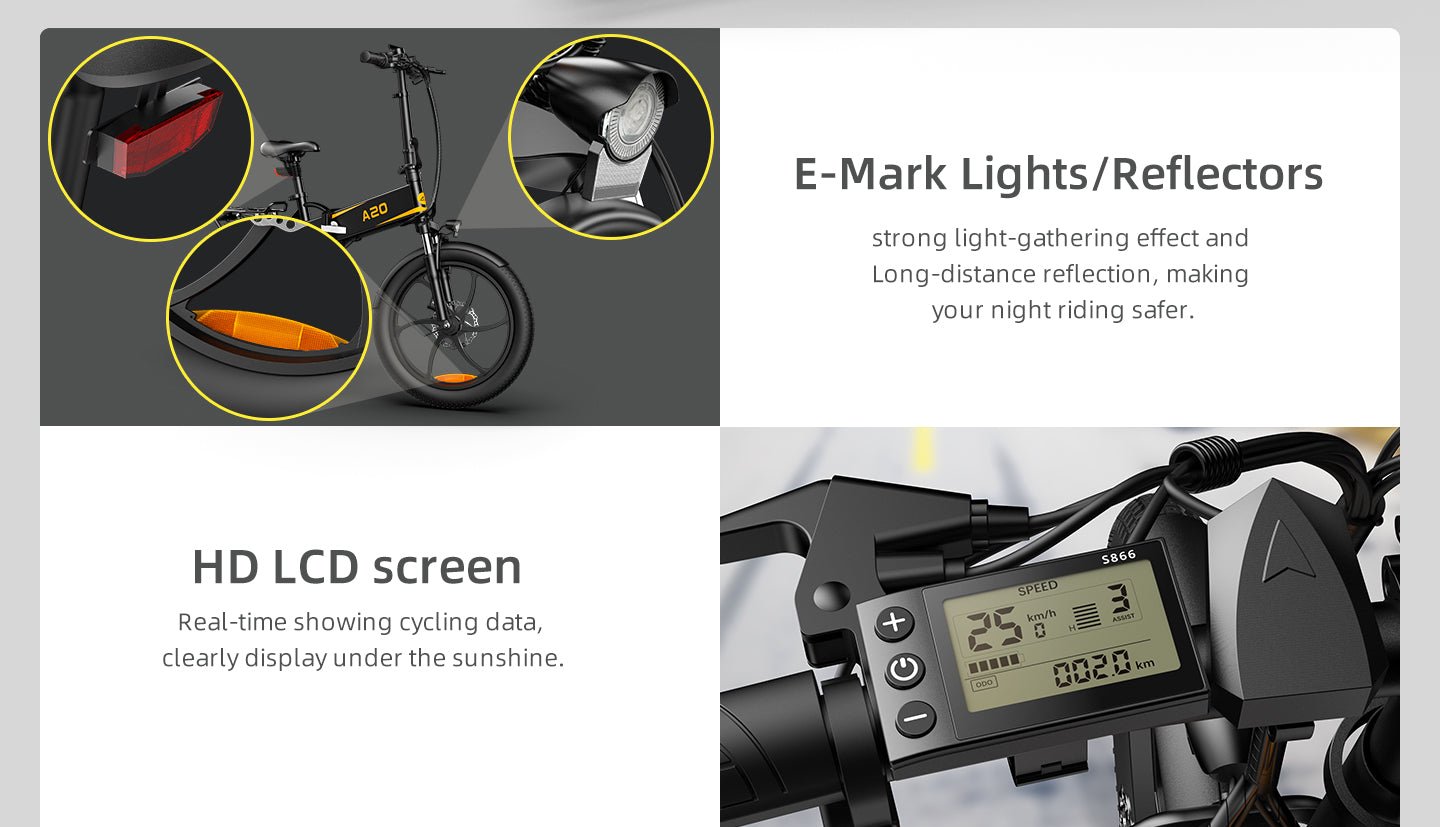 ADO A20 XE 350W Folding E-Bike