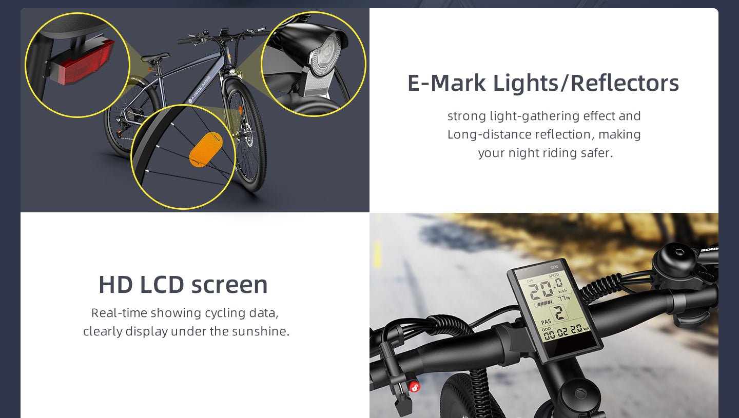 ADO D30 E-Bike - 27.5 Inch Lightweight Electric Bike
