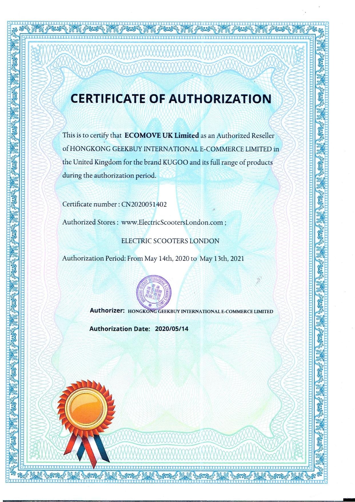 Kugoo Authorised Dealer United Kingdom